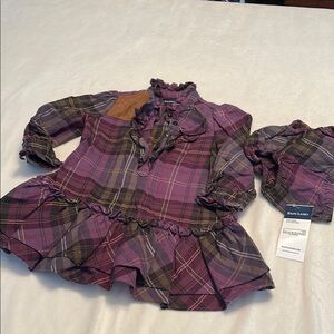 Plaid Kids Shirt by Ralph Lauren - Purple